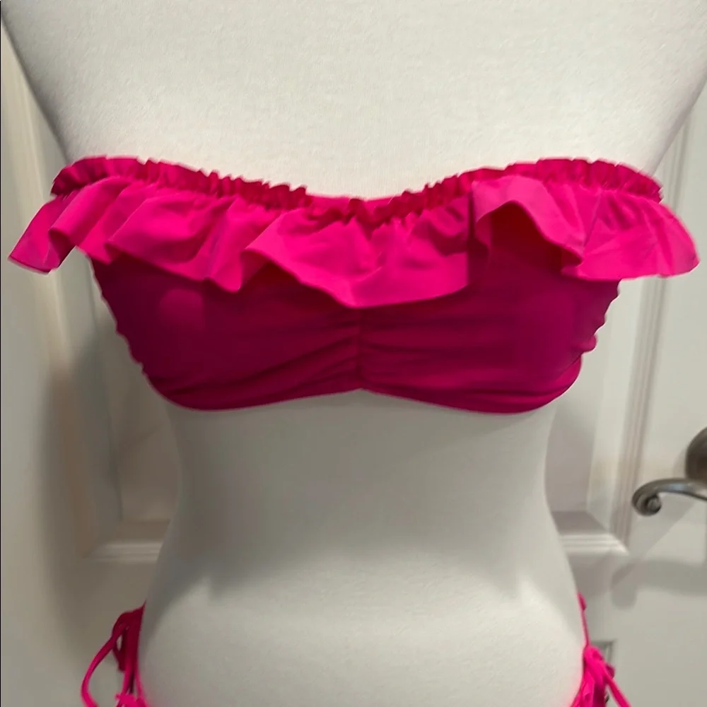 Pink Ruffled Bikini Set - Picture 2 of 7